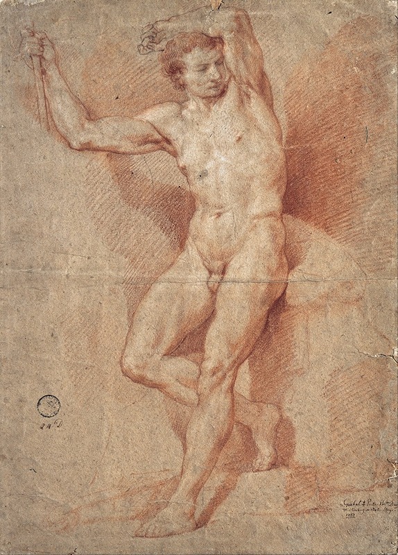 Standing Male Nude by Николас Гибаль, 1757 — digital art print download