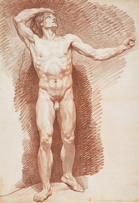 Standing Male Nude by Николя Бернар Леписи, 1735-1784 — digital art print download