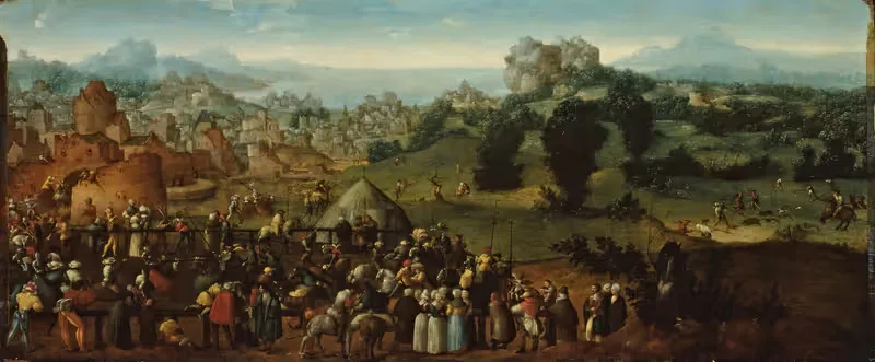 Landscape with Tournament and Hunters — Jan van Scorel