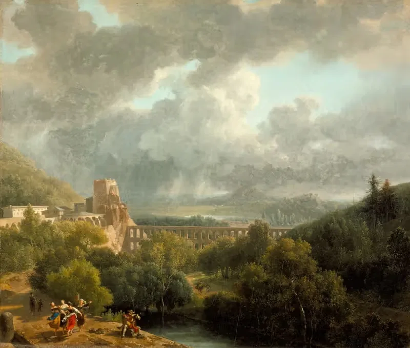 Пейзаж с акведуком by Николас-Антуан Тонэ, 1810 — digital art print download