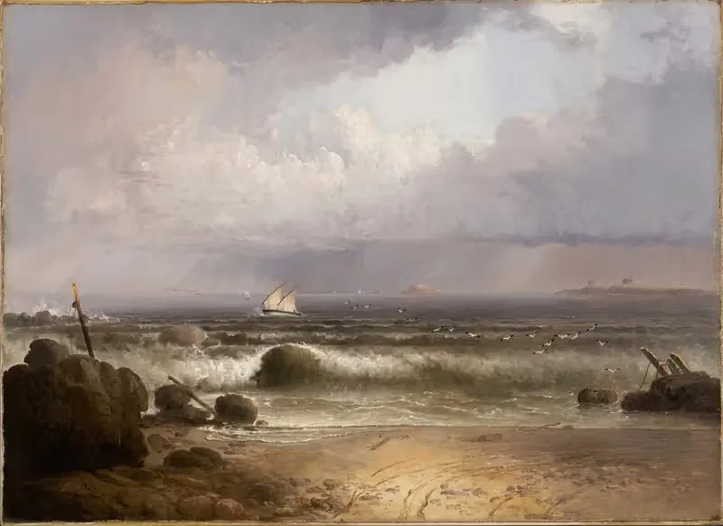 Coming Squall (Nahant Beach with a Summer Shower) — Thomas Doughty