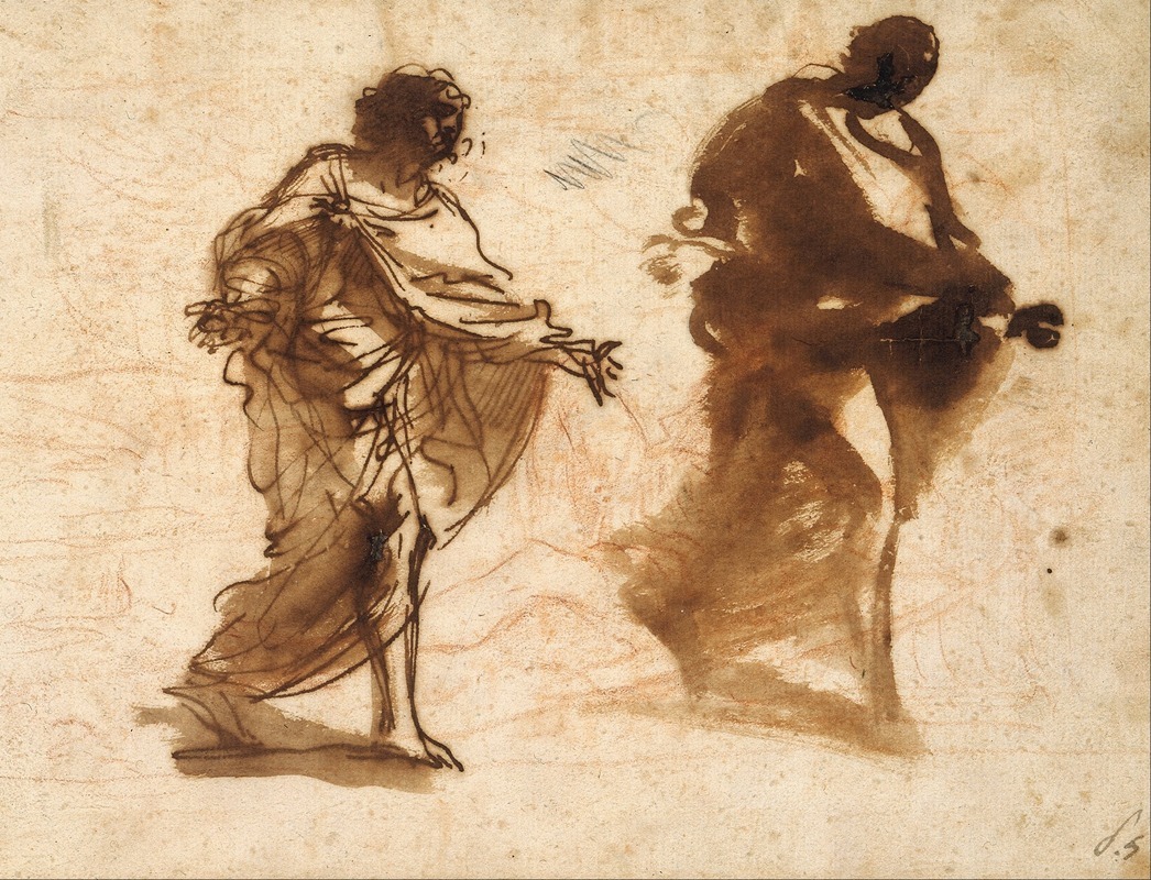 Two Studies for the Figure of Joseph — Pier Francesco Mola