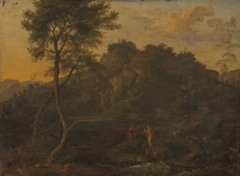 Nymph and Shepherd Making Music in a Landscape — Abraham Genoels II