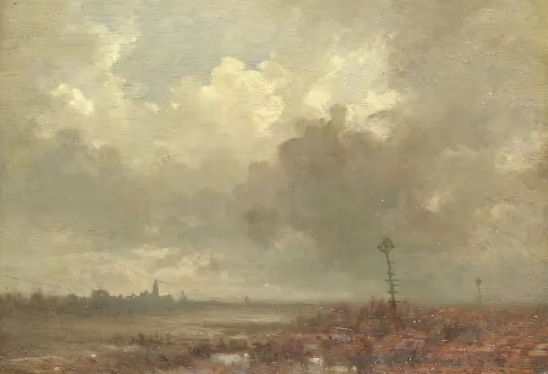 Вид на реку вечером by Адольф Муйлерон, 1880 — digital art print download