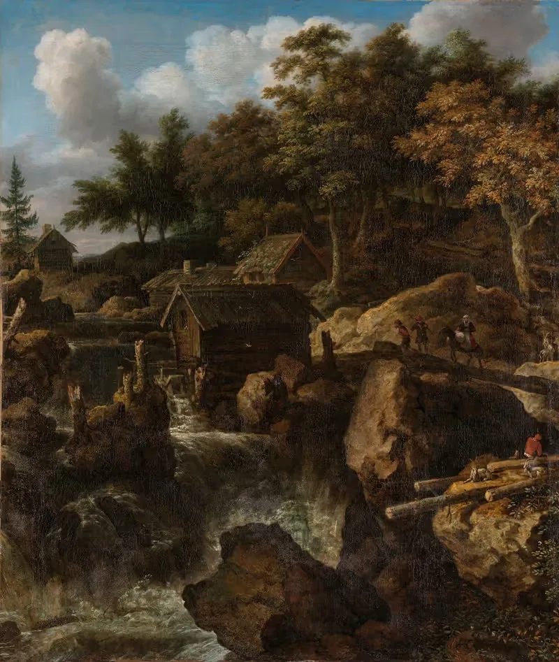 Шведский пейзаж с водопадом by Аллаерт ван Эвердинген, 1650 - 1675 — digital art print download