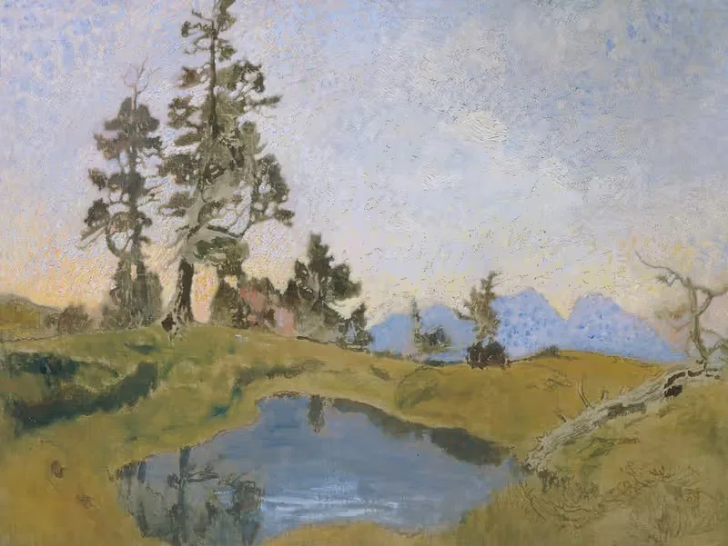 Scheiblahn mit Zirben by Alois Penz, 1905 — digital art print download