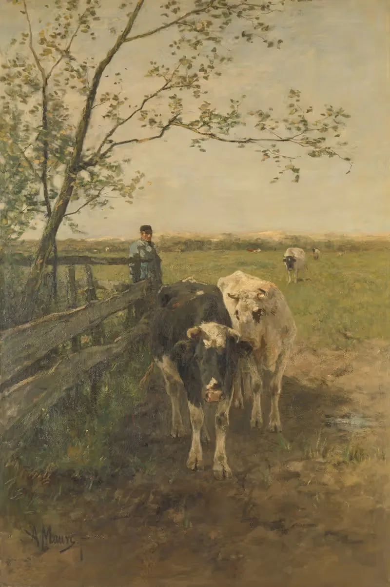 Молочный изгиб by Антон Мауve, 1870 - 1888 — digital art print download
