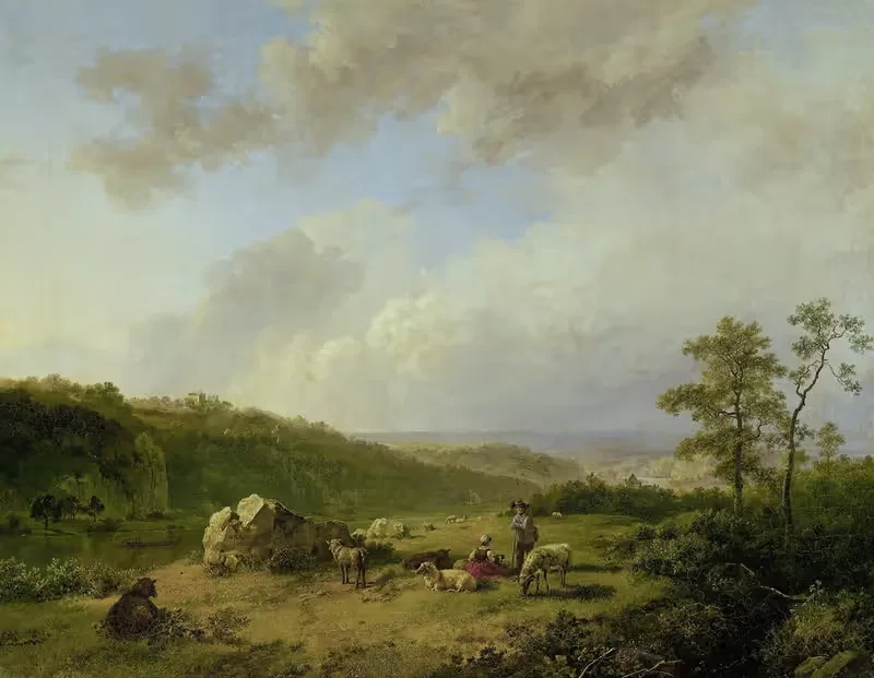 Landscape with a Rainstorm Threatening by Barend Cornelis Koekkoek, 1825 - 1829 — digital art print download