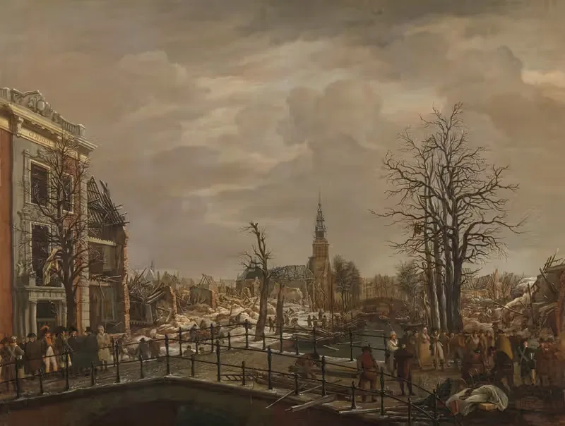Рапенбург в Лейдене by Карел Лодевийк Хансен, 1807 — digital art print download
