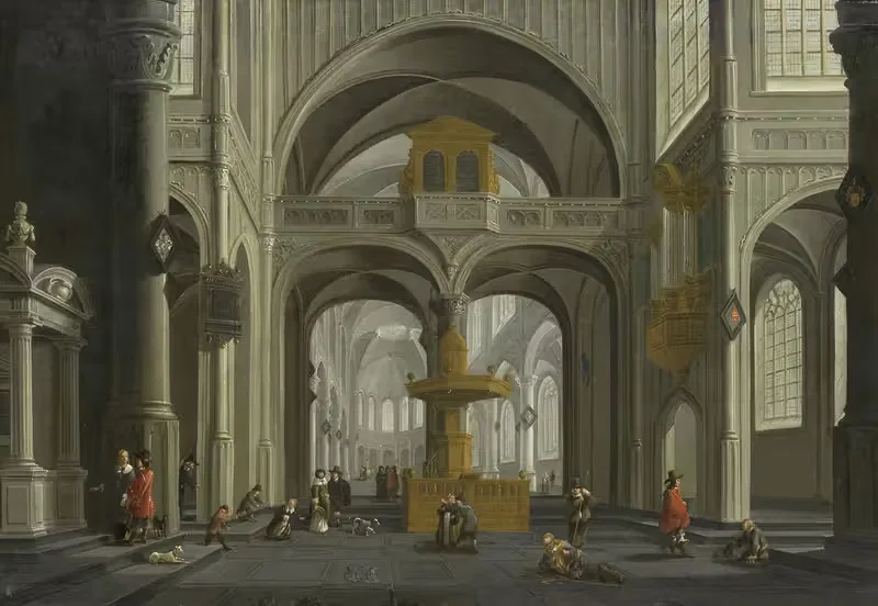 Интерьер церкви by Даниэль де Блик, 1652 — digital art print download