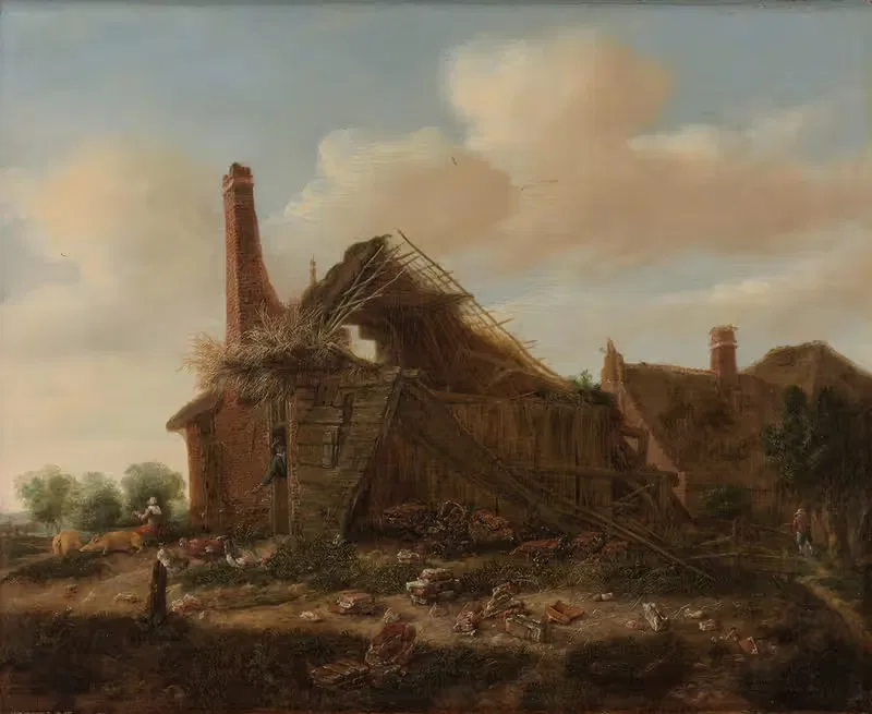 Разрушенный фермерский дом by Эмануэль Мюрант, 1650 - 1700 — digital art print download