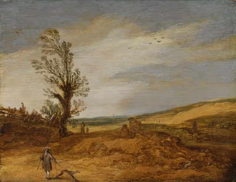 A View in the Dunes by Esaias van de Velde, 1629 — digital art print download