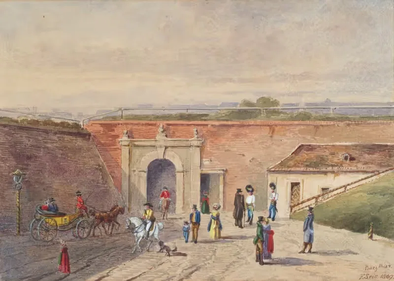 Das alte Burgtor in Wien — F. Seis