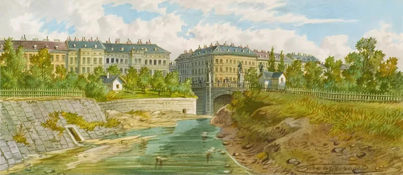 Die Elisabethbrücke über den Wienfluß — Franz Gerasch