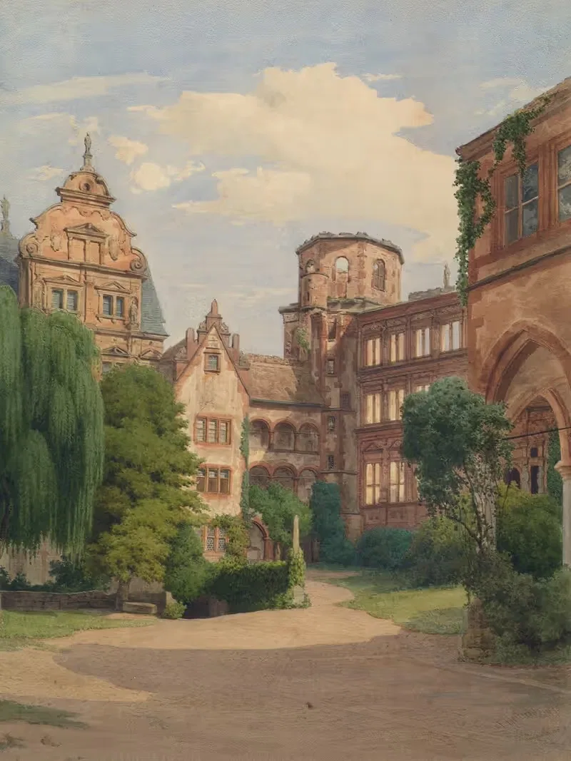 Ansicht des Schlosses Heidelberg — Franz Heinrich