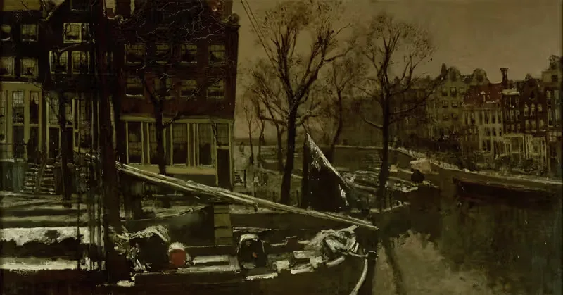 Winter in Amsterdam by George Hendrik Breitner — digital art print download