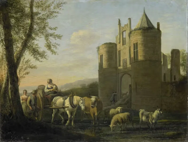 Главные ворота замка Эгмонд by Геррит Адриансз. Беркхейде, 1670 - 1698 — digital art print download