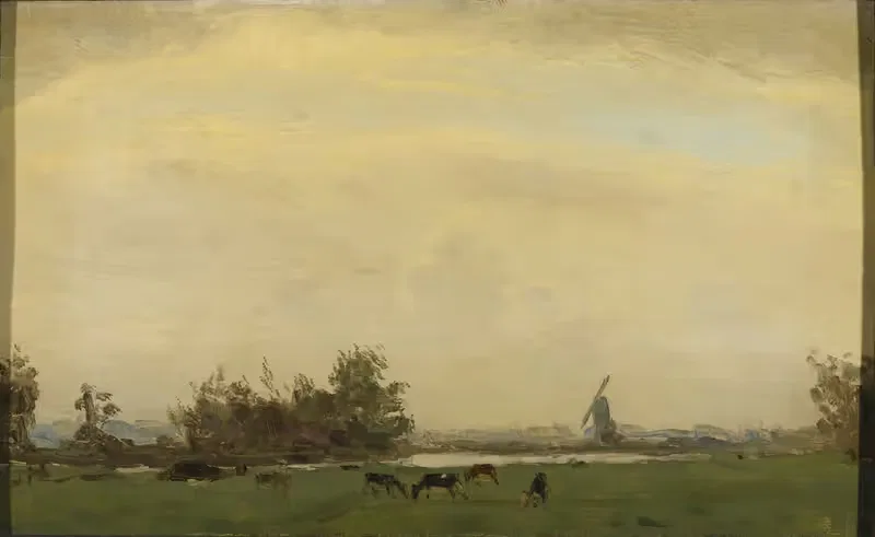 Ландшафт с лугами на Спарне by Геррит Виллем Дейсселхоф, 1890 - 1919 — digital art print download