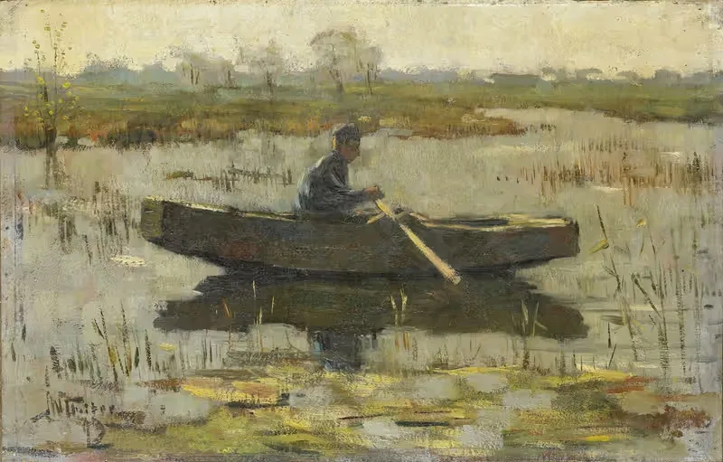 Человек в лодке by Герман Вольберс, 1880 - 1926 — digital art print download