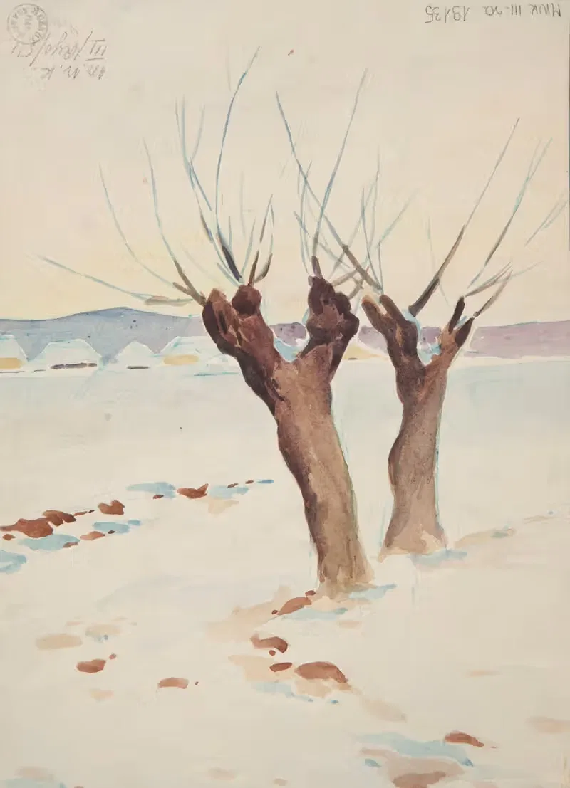 Две ивы by Иван Иванец, 1910 — digital art print download