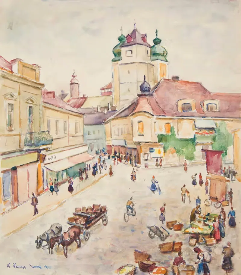 Trenczyn – widok fragmentu miasta — Ivan Ivanec