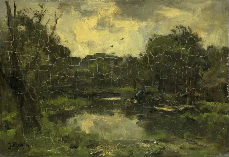 Пейзаж с лодкой by Якоб Марис, c. 1886 — digital art print download