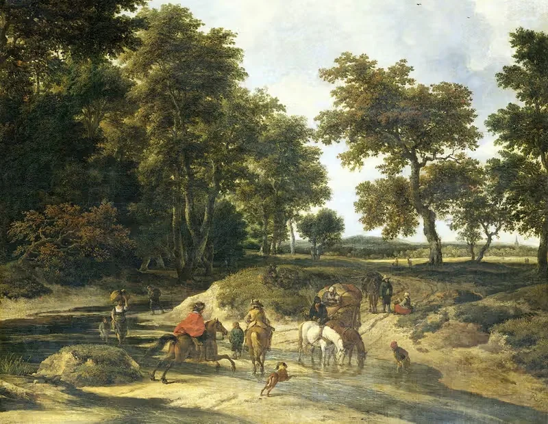 Переправа by Якоб ван Руйсдал, 1650 - 1682 — digital art print download