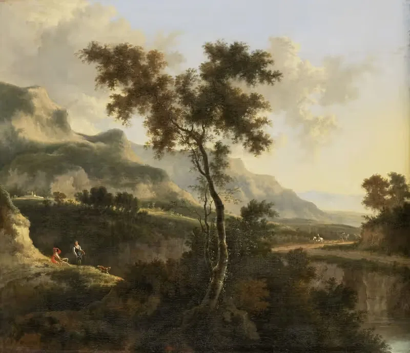 Гористый пейзаж by Ян Хакаерт, 1660 - 1685 — digital art print download