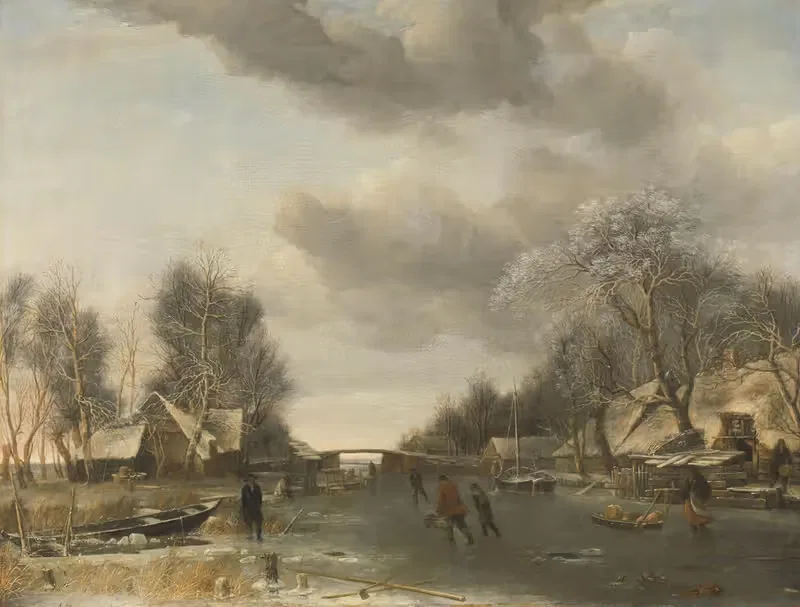 Winter Scene by Jan van de Cappelle — digital art print download