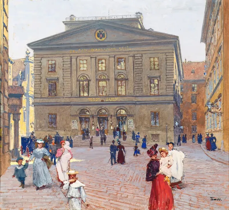 Здание почтового сберегательного банка в Вене by Йиндржих Томец, 1900 — digital art print download