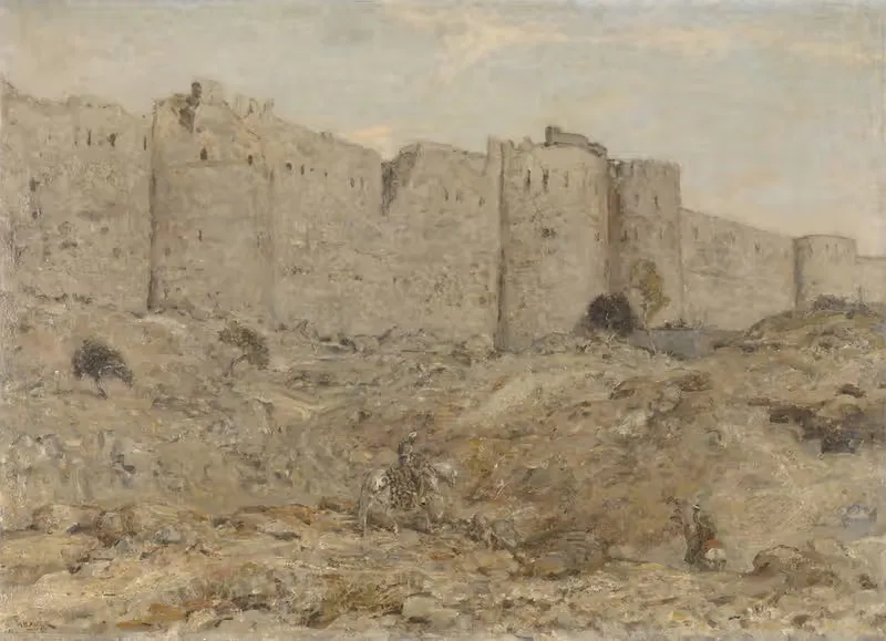 Городская стена в Индии by Мариус Бауэр, 1898 - 1900 — digital art print download