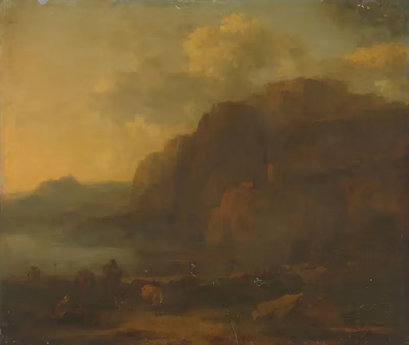 Итальянский пейзаж by Николаес Питерсз. Берхем, 1650 - 1683 — digital art print download
