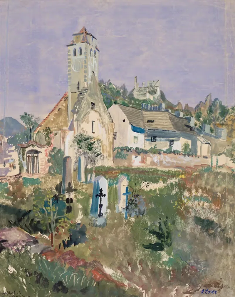 Кладбище в Дюрнштайне by Оскар Ласке, 1920-1925 — digital art print download