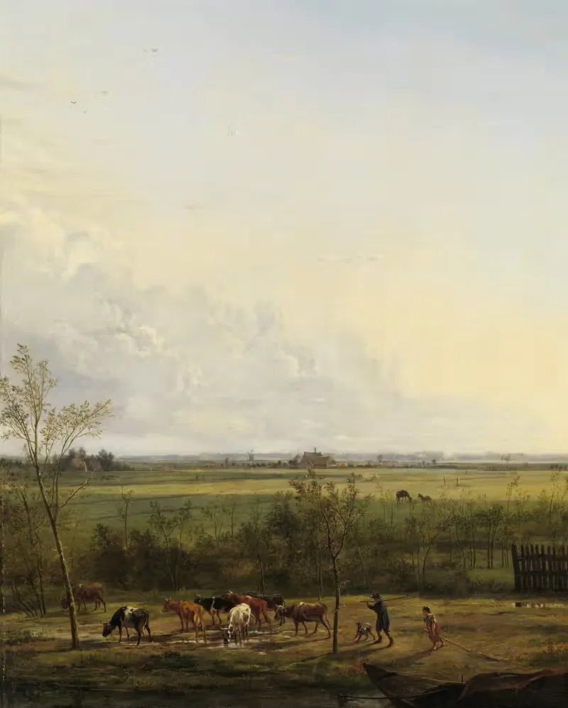 Distant View of the Meadows at ’s-Graveland — Pieter Gerardus van Os