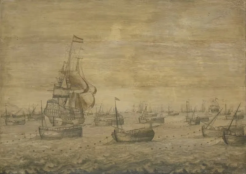 Голландский флот сельди by Питер Вогелаер, 1670 - 1700 — digital art print download