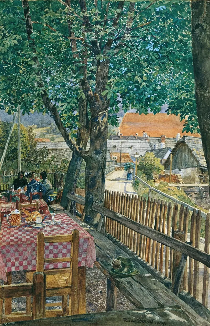 Сад пивной by Рудольф Бернт, 1904 — digital art print download
