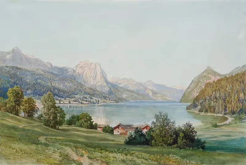 Грунтльзее в Штирии by Томас Эндер, 1840 — digital art print download