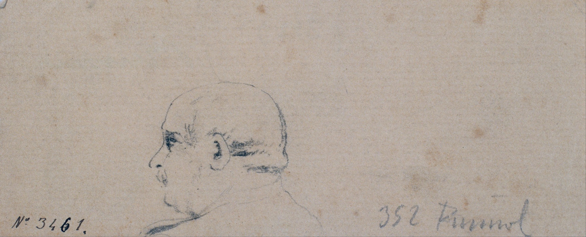 Study of a Male Head by Сантьяго Русиньоль, 1880-1885 — digital art print download