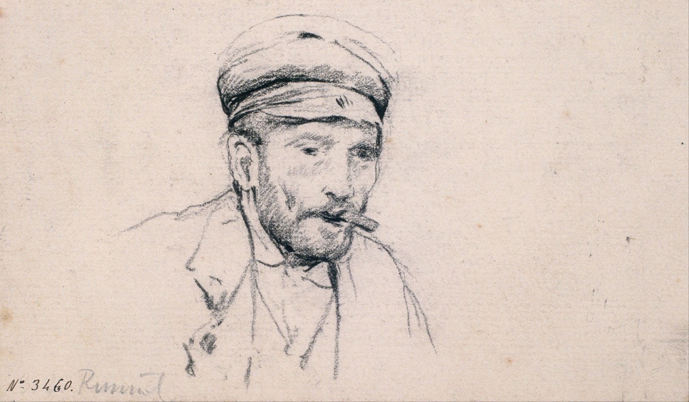 Study of a Male Head by Сантьяго Русиньоль — digital art print download