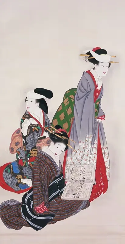 Young Maidens by Yamaguchi Soken — digital art print download