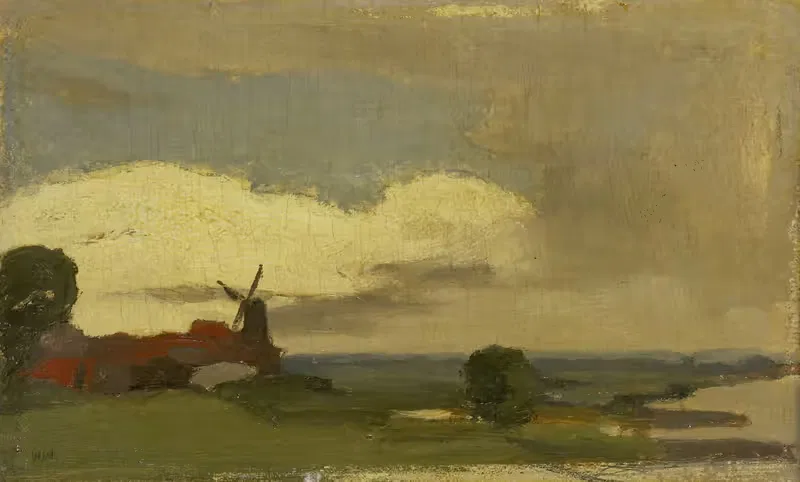 Landschap met de molen van Wijk bij Duurstede — Willem Witsen