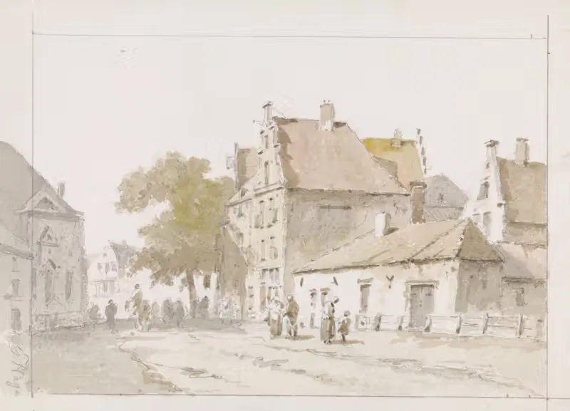 Вид в Гааге by Адрианус Эверсен, 1828 - 1897 — digital art print download