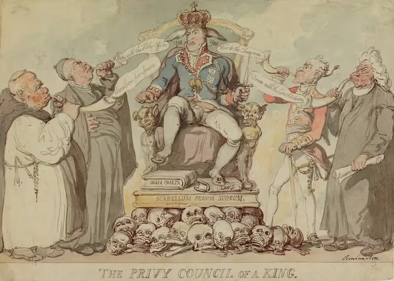 The Privy Council of a King — Thomas Rowlandson
