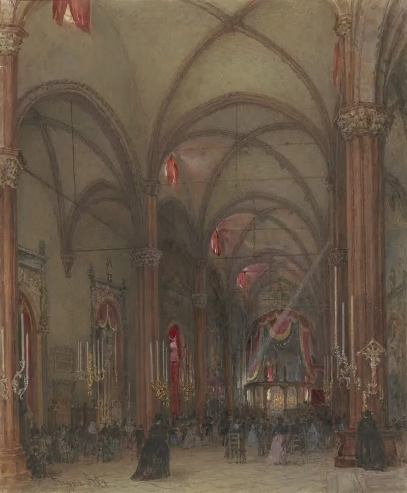 Интерьер собора в Вероне by Франц Альт, 1831 - 1914 — digital art print download