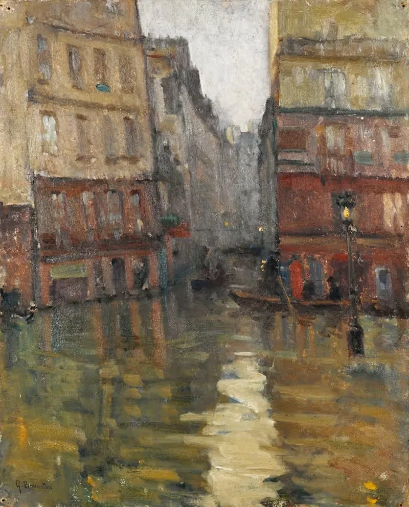La rue Maître-Albert (inondations de 1910) — Germain Eugène Bonneton