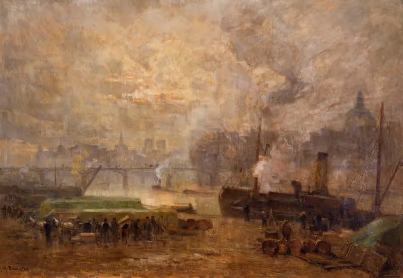 La Seine, au port Saint-Nicolas — Germain Eugène Bonneton