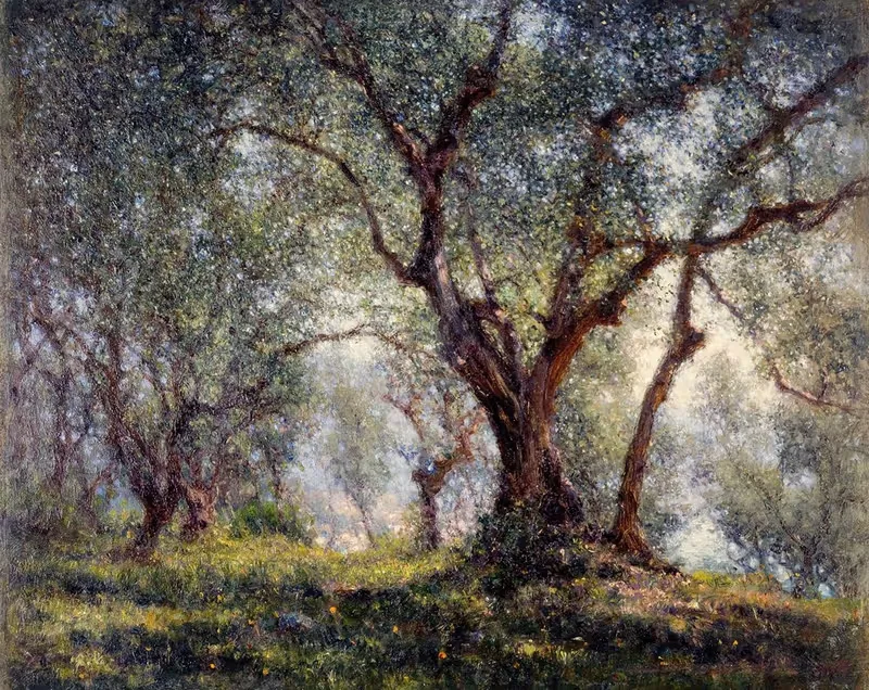 Оливы в Ментоне by Генри Брокман, 1918 — digital art print download