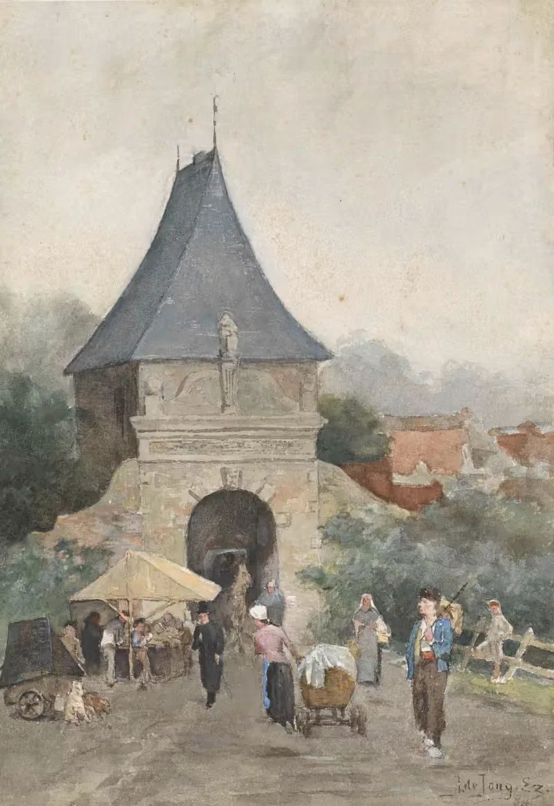 Веерные ворота в Шоонховене by Дж. де Йонг Эзн, 1884 — digital art print download