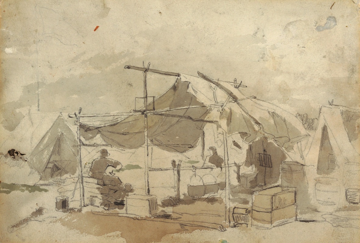 Army Cook's Tent by Winslow Homer, 1861 — digital art print download