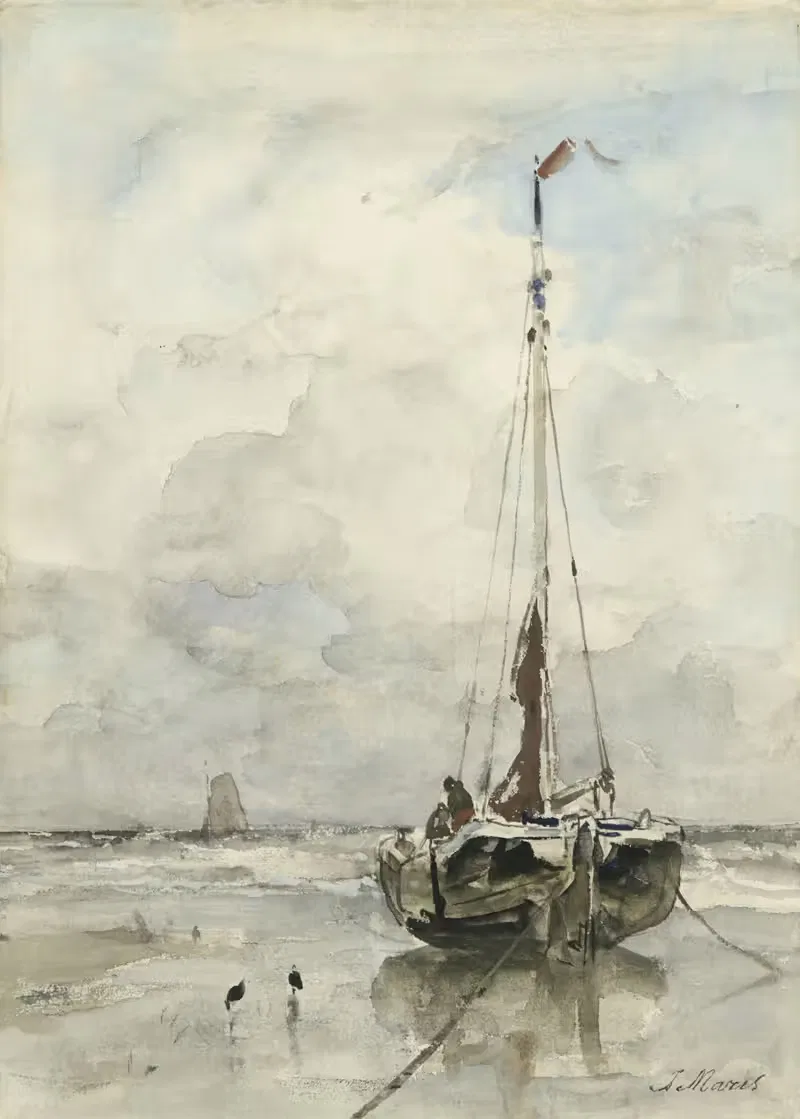 Visserspink aan het strand — Jacob Maris
